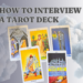 Tarot deck cards surrounded by smoke clouds